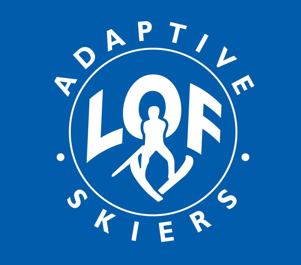LOF Adaptive Skiers Logo